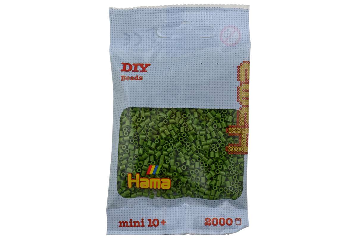 Hama mini perler 2000stk oliven